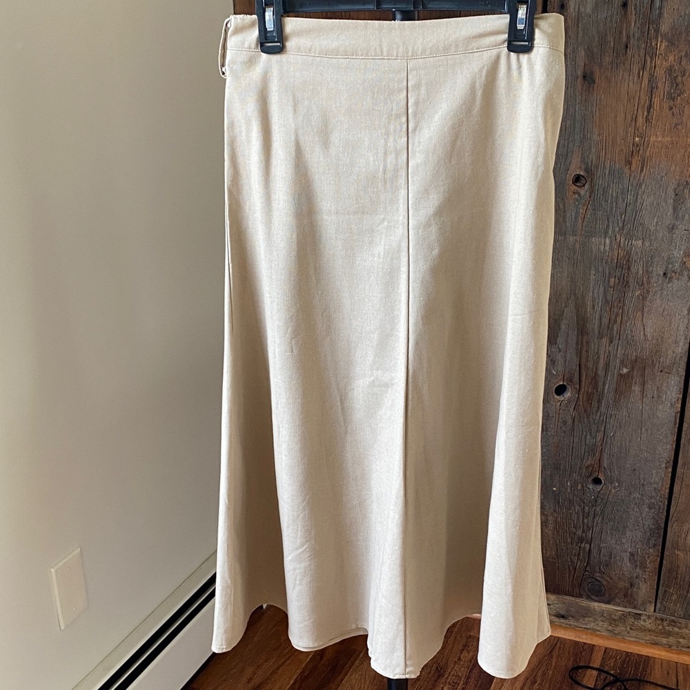 Metro Wear Beige Midi Skirt